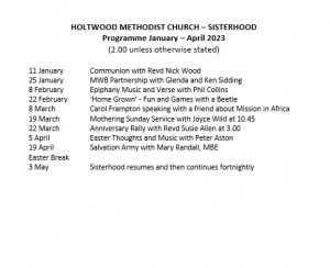 Sisterhood - Updated Programme