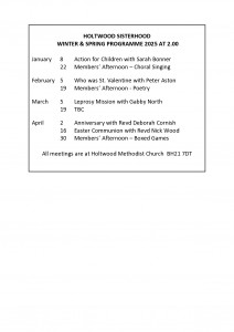 Sisterhood Winter & Spring 2025